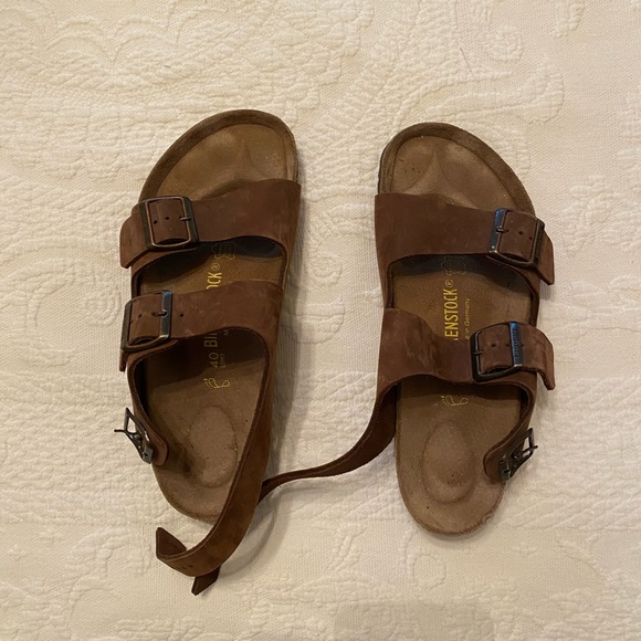 Size: 40 (aka 9.5) sandal, natural cork footbed, leather straps - Picture 4 of 7